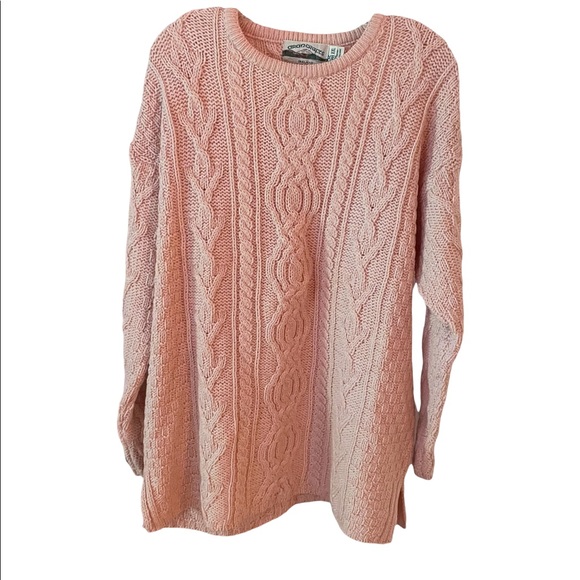 Aran Crafts Sweaters - Lovely Pink Irish Sweater. XXL.